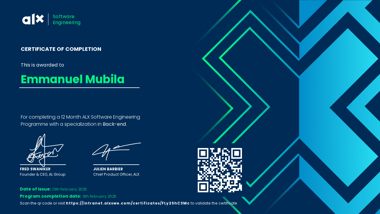 ALX Certificate